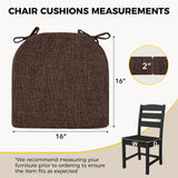 downluxe Indoor Chair Cushions for Dining Chairs, Soft and Comfortable Textured Foam Kitchen Chair Pads