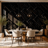 Qorqeous Black Amber Marble Peel and Stick Wallpaper, Glossy Texture Vinyl Wall Panels, Waterproof Renter Friendly, 23.6" x 118", TV Accent Wall, Bathroom, Foyer, Coffee Shop Decor