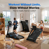 MERACH T12 Foldable Treadmill for Home 300 LBS Capacity Wide Running Belt