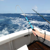 SANLIKE Telescopic Fishing Gaff,Aluminum/Fiberglass Pole with Nonslip Rubber Handle,Stainless Steel Hook with M8 Screw, Fish Gaff Can Float When Extending - Good for Freshwater and Saltwater Fishing