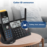 Super Long Range 2-Handset DECT 6.0 Cordless Phone for Home with Answering Machine, 2300 ft Range, Call Blocking VTech