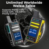 OMIZN G3 4G LTE Walkie Talkie, No Monthly Fee, AES-256 Encryption, Nationwide & Worldwide Push-to-Talk Radio, Preloaded SIM Card, 8000mAh Rechargeable Battery, Grey 3 Pack