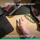 Logitech Mobi Fold Foldable Wireless Mouse with Quiet Click, Off-White