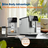 3rd-Gen Espresso Coffee Maker with Milk Frother - Removable Brewer/Grinder, Adjustable Coarseness/Flavor