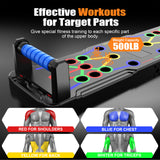 Berleng Push Up Board - 36-in-1 Foldable Pushup Fitness Stand for Portable Strength Training. Rugged, Stable Equipment for Home Gym Workout for Men & Women Berleng