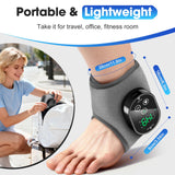 BAISEMAIN 2PCS Foot Renew Massager for Neuropathy - Ankle Heating Pad with Massage, Portable Cordless Design for Home & Travel Use, Gray