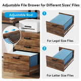 Tribesigns 63 Inch Computer Desk with File Drawer Cabinet, Ergonomic Desk