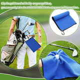 Batiyeer 50 Pcs Golf Towels Bulk for Bags 16'' x 16'' Microfiber Waffle Pattern Golf Towel (Multi Colors)