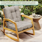 Outdoor Chair Cushions Set of 2, 42x21x4 Inch Patio Cushion for Dining/Rocking Chairs