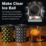 Whiskey Smoker Kit with 2 Clear Ice Maker - Old Fashioned Cocktail, Bourbon Smoker Kit with Torch, 2 Glasses, 6 Flavor Wood Chip (No Butane)