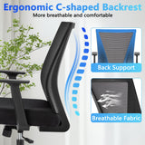 Home Office Chair Ergonomic Desk Chair Mesh Computer Chairs with Armrests Executive Rolling Wheels Swivel Heavy Duty Chairs Office,