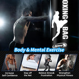 Standing Punching Bag for Adults with Pump and Gloves, 69'' Kick Boxing Bag with Stand Inflatable Freestanding Heavy Bag Kicking Bag for Training MMA Muay Thai Fitness YORWHIN