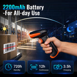 Tera Barcode Scanner 2D Wireless Handheld: BT 2.4G USB, HW0002-O, Orange