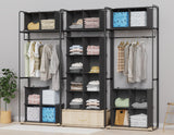HOMIDEC Closet Organizers and Storage, 9 Cube Storage Organizer, Portable Closet Organizer Cubes Shelves for Clothes, Bedroom, Kids Room, Bathroom, Wardrobe, Garment Racks, Black