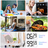 Weewooday 24 Pcs Small Digital Kitchen Timer Magnetic Back and Switch Minute Second Count up Countdown Big LCD Display Loud Alarm for Teacher Cooking Baking (Colorful)