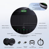 2-in-1 Conference Speaker and Microphone, Daisy Chain Wireless Bluetooth Speakerphone with 360° omnidirectional mics TONGVEO