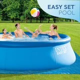 Intex 15'x48 Round Inflatable Outdoor Above Ground Swimming Pool Set with Ladder, Filter Pump, and Deluxe Maintenance Pool Cleaning Kit for Backyards