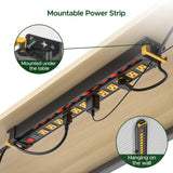 12 Outlet Heavy Duty Long Power Strip with Individual Switches