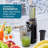 Masticating Juicer Machines, 12-inch Juicer, Masticating Cold Press Juicer Machines Elite Gourmet