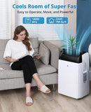 14000 BTU Portable Air Conditioner - 3-in-1 Cooling Unit with Fan & Dehumidifier, Ultra-Quiet Room AC with Remote Control & 24H Timer, Cools 750 Sq.Ft for Home/Office/Dorm (Black Top)