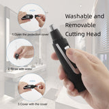 Ear and Nose Hair Trimmer Clippers: 2026 Professional Painless Eyebrow & Facial Hair Trimmers Remover for Men Women, Battery-Operated Nasal Clipper, Dual Edge Waterproof Blades for Easy Clean, Black