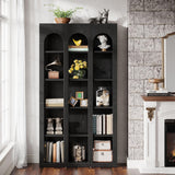 Tribesigns 5-Tier Arched Bookshelf, 70.87-Inch Mid Century Modern Bookcase