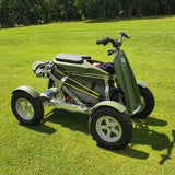 Golf Quad Electric Single Rider Golf Cart by The Golfather, Compact 4 Wheel Revolutionary Folding Design