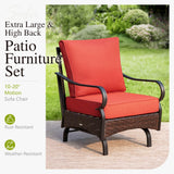 Sophia & William Metal Patio Furniture Set, 4 Pieces Outdoor Conversation