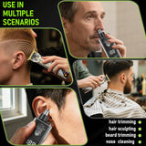 LQT Hair Clippers for Men 2 in 1 Beard and Mustache Trimmer for Men T Liners Zero Gap Trimmers Electric Cordless Nose and Ear Hair Trimmer Grooming Kit with Bag, to Son Husband Father Men's Gifts