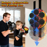 Music Boxing Machine with Boxing Gloves - Wall Mounted Punching Machine for Adults & Kids, 9-Speed Punch Game, Wall Boxing Punching Pad, Upgrade Gifts for Boys Age 6+ (Ice-Fire)