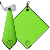 Ghost Golf Magnetic Towel (Greenside) - Premium Ultra-Absorbent Microfiber Golf Towel - 18" x 18" (Neon Green)