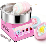 Commercial Cotton Candy Machine 1000W - 15" Stainless Steel Bowl, Electric Candy Floss Maker with Double Switch, Sugar Scoop, Ideal for Carnival, Party & Business Use