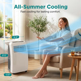SereneLife 3-in-1 Portable Air Conditioner with Built-in Dehumidifier Function,Fan Mode, Remote Control, Complete Window Mount Exhaust Kit
