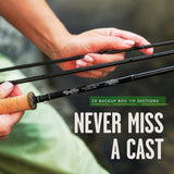 Moonshine Rod Company Fly Fishing Rod with Carrying Case and Extra Rod Tip Section Medium Action, The Drifter II, 5wt 9'