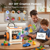 3D Printer with WiFi Cloud Print, Fully Assembled Mini 3D Printer for Beginners and Kids, Auto Leveling