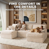 NABUMI 107'' Modular Sectional Sofa with Storage, Oversized Boneless Couch
