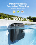 Gosvor LiteVac G1 Pool Vacuum, Wall & Waterline Cleaning, Double Filtration, 150-Min Battery Life for Smart Mode, 200-Min Battery Life for ECO Mode, 15.2 lbs, Smart Navigation, with APP