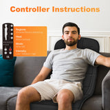 Massage Mat Full Body, Massager Chair Pad,10 Vibration Motors & 5 Massage Modes, Back Massager for Bed, Massage Mattress Pad CILI