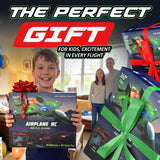 NUTTY TOYS RC Stunt Airplane for Kids & Adults - 3X Extended Battery Life, Top LED Jet Fighter 2026, Remote Control Plane Ages 8+, 360° Flip & Roll Drone, Best Easter Basket Stuffers & Boys Gifts Idea