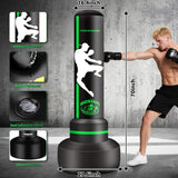 Freestanding Punching Bag with Gloves, 70'' Heavy Boxing Bag with Stand for Adult Teens, Standing Women Men Inflatable Kickboxing Bags for Beginners Training MMA Muay Thai Fitness