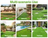 Mapleyard 108 PCS Interlocking Artificial Grass Tiles Turf Squares Outdoor