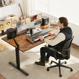 Agilestic Electric Standing Desk, 55 x 28 Inches Height Adjustable Desk, Sit Stand up for Work Office Home