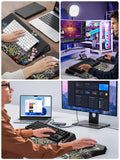 3-in-1 Ergonomic Keyboard Stand with Wrist Rest & Mouse Pad Set, Flower