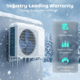 HOMCOM 18000 BTU Mini Split Air Conditioner and Heat Pump, 19 SEER2 230V Energy Efficient Ductless Inverter AC Unit Cools up to 1250 Sq.Ft, Complete Installation Kit