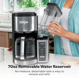 Ninja Fresh Brew™ Drip Coffee Maker | Programmable 14Cup Glass Carafe, Brew Classic & Rich, 70oz Removable Water Reservoir | Small Batch, Delay Brew, Adjustable Warming Plate | Stainless Steel | CE451