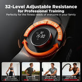 Winfita Rowing Machines for Home Use, Compact Rower Machine with 350 LBS Capacity,32-Level Self-Powered Resistance Knob with Real-Time Data Tracking, Dual Rail, Ergonomic Seat, App Support