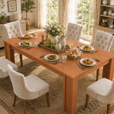 Garvee 71" Farmhouse Dining Table for 6-8 People, Rectangular Kitchen Table
