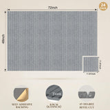 JBER Large Cork Board Alternative 72" x 48" - 24 Pack Self-Adhesive Felt Bulletin Board Tiles, Pin Board Vision Board for Walls, Office & Home Decor (Light Gray)