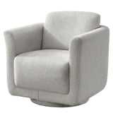 LuvnVirtue 360° Swivel Barrel Accent Chair for Living Room & Bedroom(Grey)