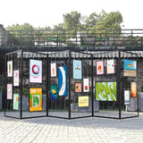 Movable Folding Display Rack,Folding Metal Art Easel & Display Rack